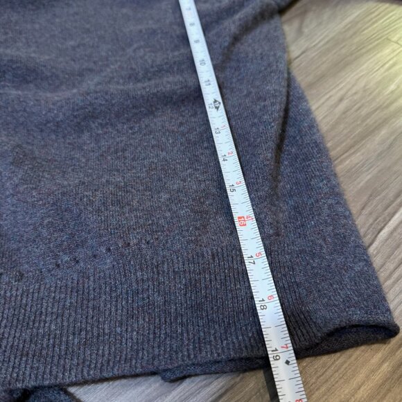 🍌Republic 100% Cashmere Wavy Collar Pinhole Trim Open Cardigan Gray Womens SP - Picture 8 of 8